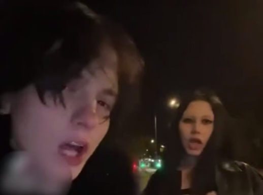 Ариелла с другом на ролике в Тикток. Скриншот: «Звездач»