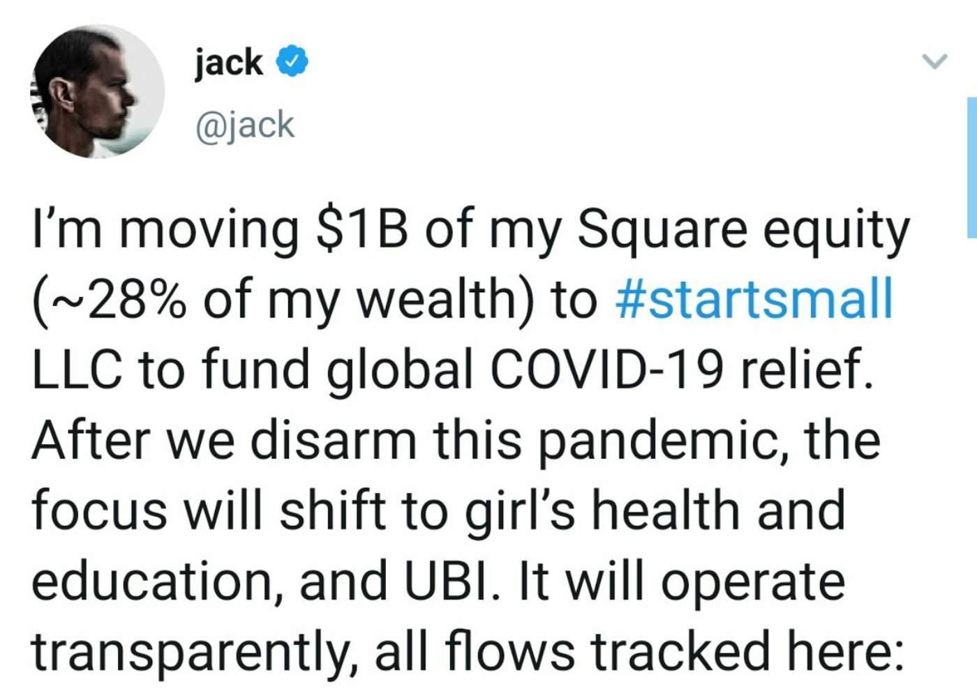 Скриншот с Твиттера Джека