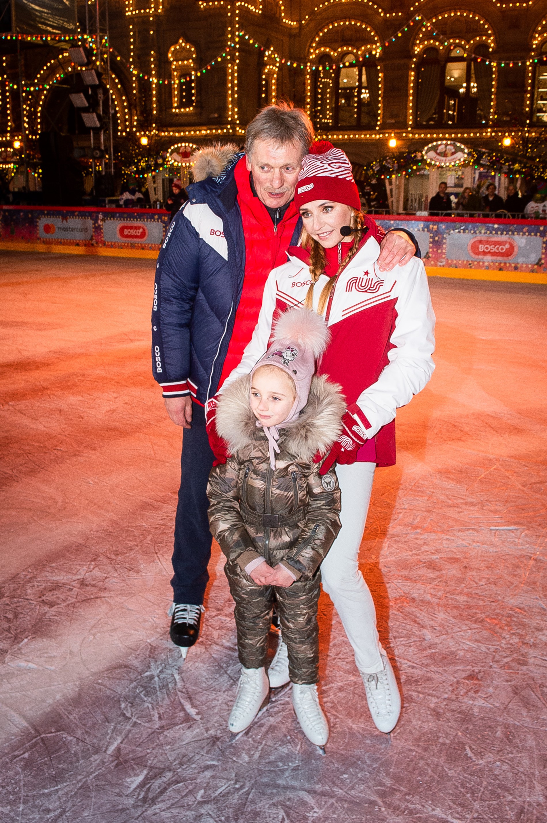 Дмитрий Песков и Татьяна Навка с дочкой Надей