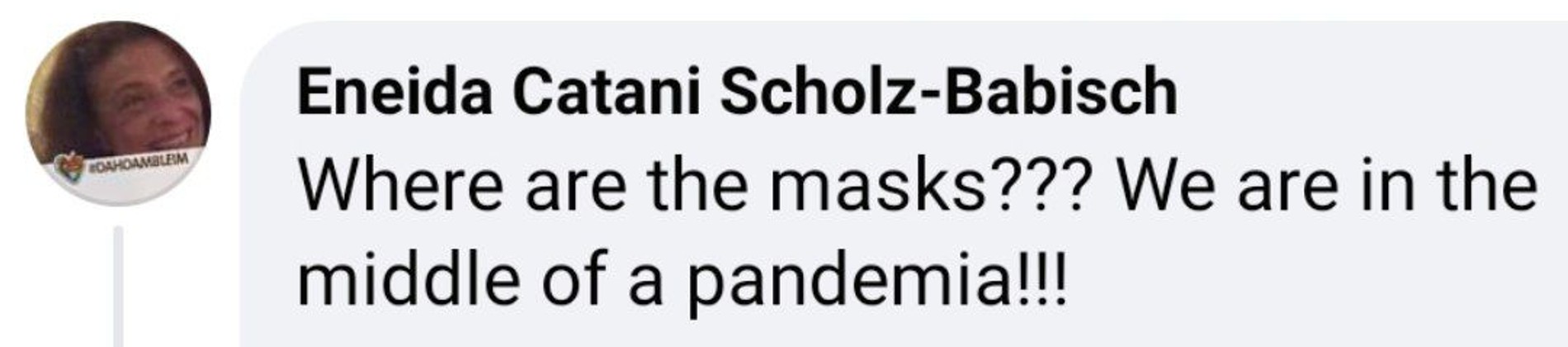 «Где маски??? Мы посреди пандемии!»