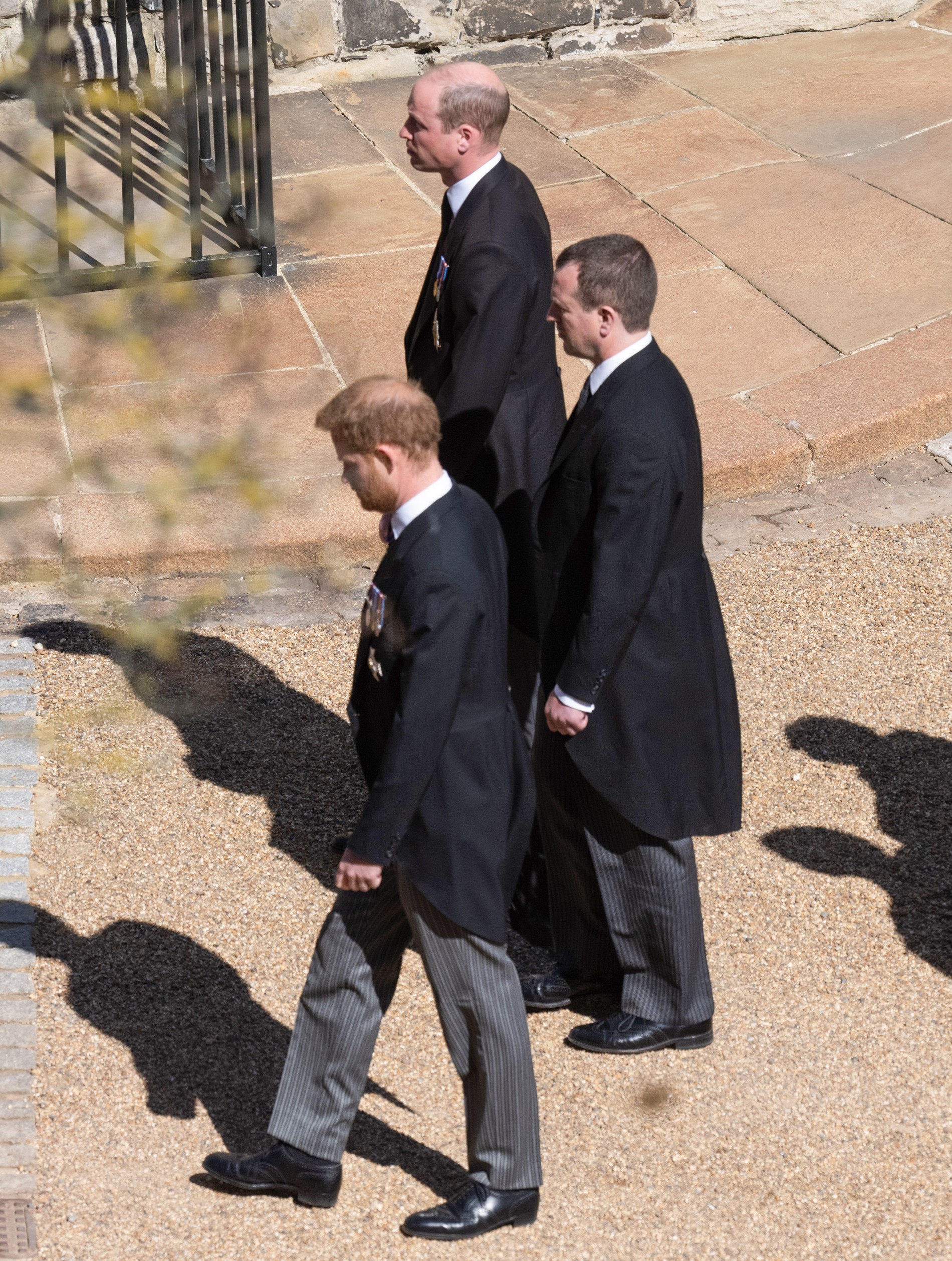 Принц Гарри, Питер Филлипс (сын принцессы Анны) и принц Уильям, фото: Getty