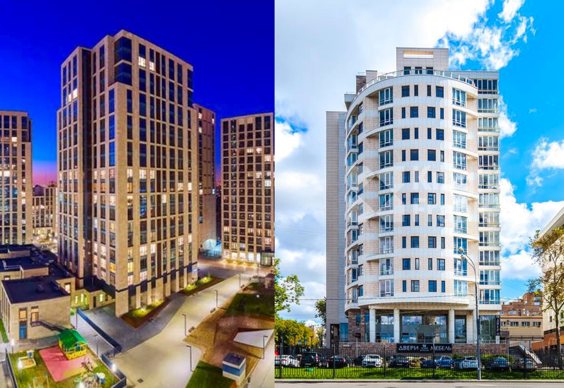 Слева ЖК RedSide, справа ЖК River House
Фото: kf.expert