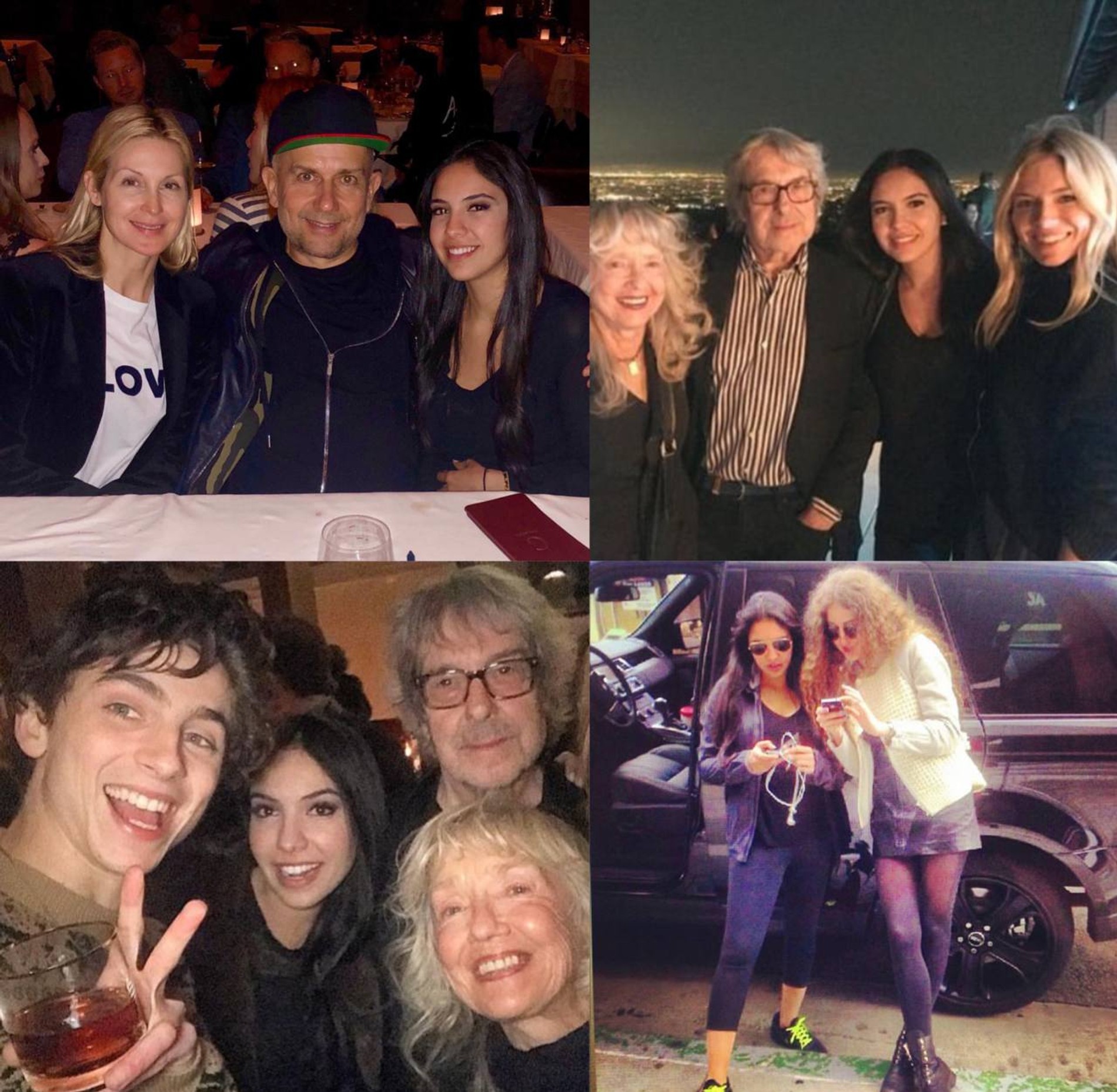 Нур с Келли Разерфорд, Сиенной Миллер, Тимоти Шаламе и Сими Хадрой. Фото: Instagram (запрещен в РФ) Нур Альфаллах