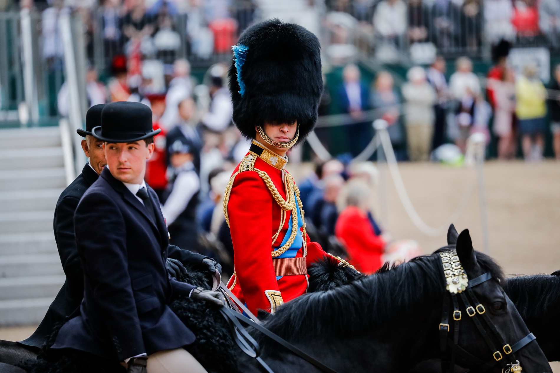 Принц Уильям на репетиции парада Trooping the Colour