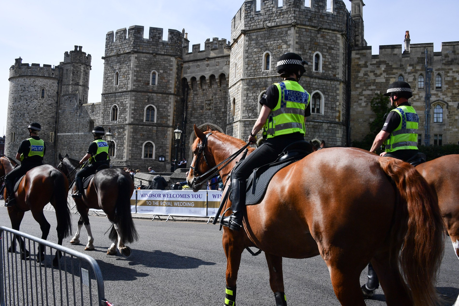 Охрана на свадьбе принца Гарри и Меган Маркл в 2018 году
Фото: Getty Images