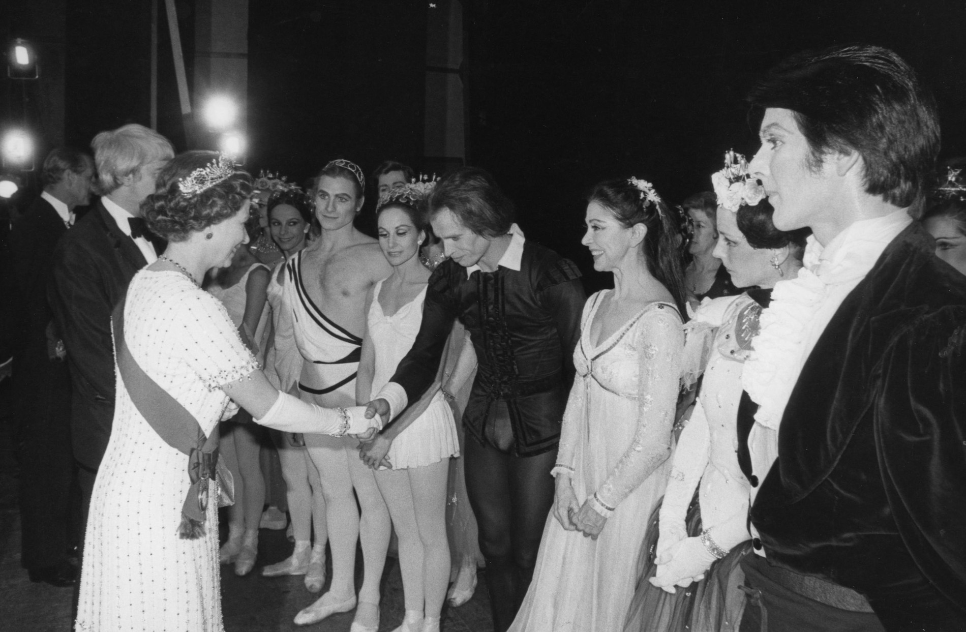 Королева и Рудольф Нуреев, 1977 год