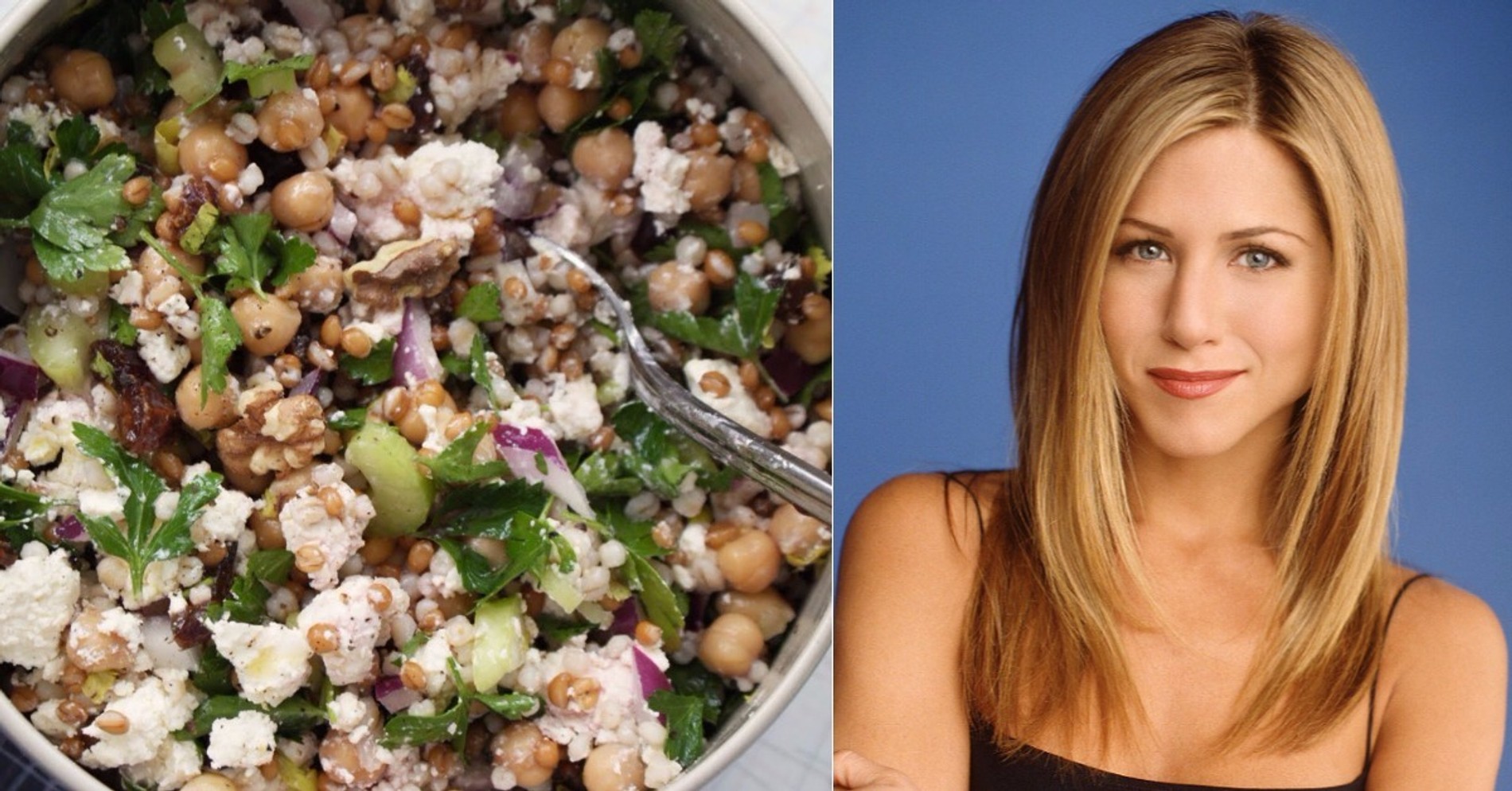 Дженнифер Энистон и салат кобб. Источник: Gourmandize
