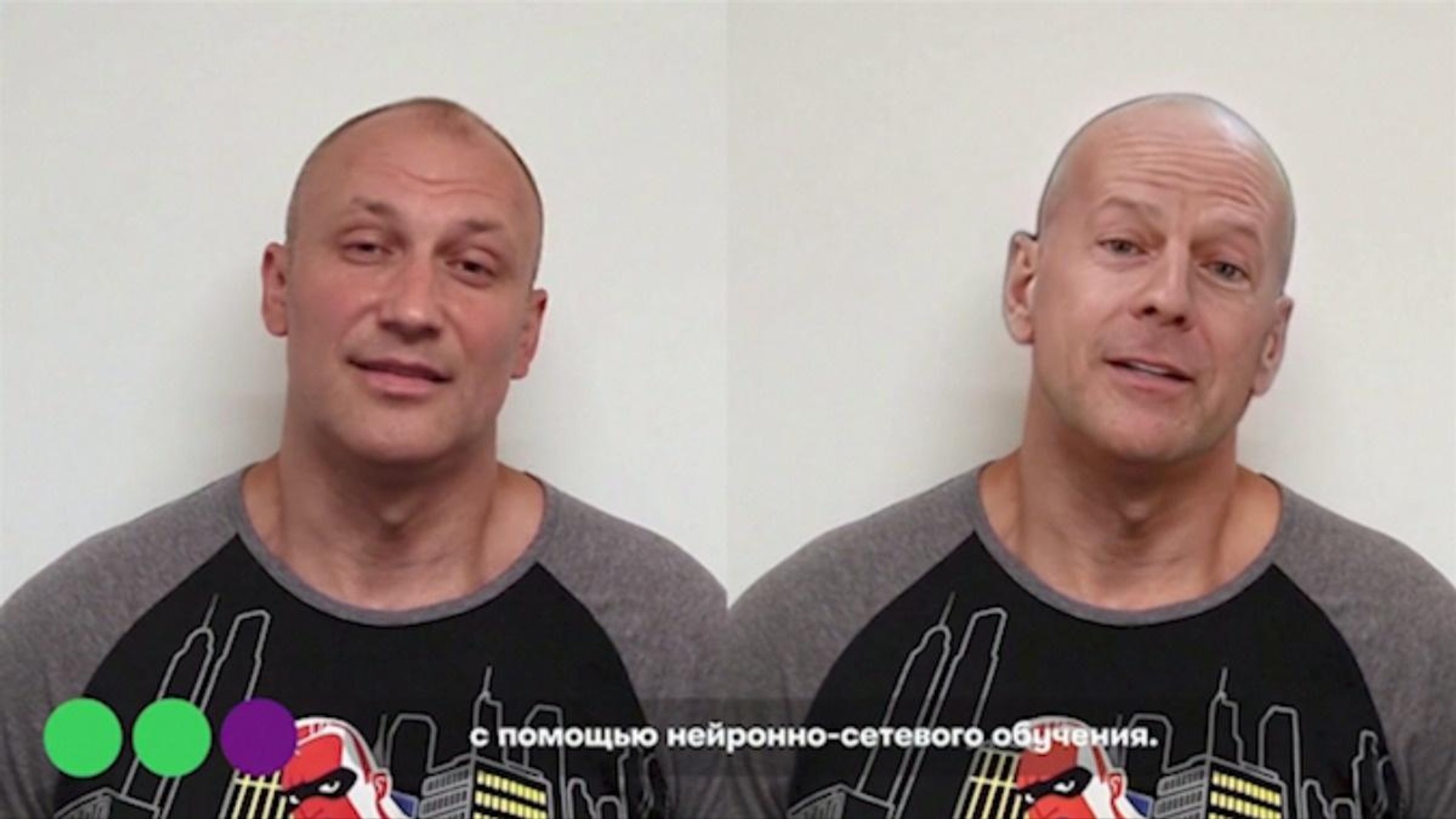 Съемка рекламы Мегафона с использованием технологии deepfake