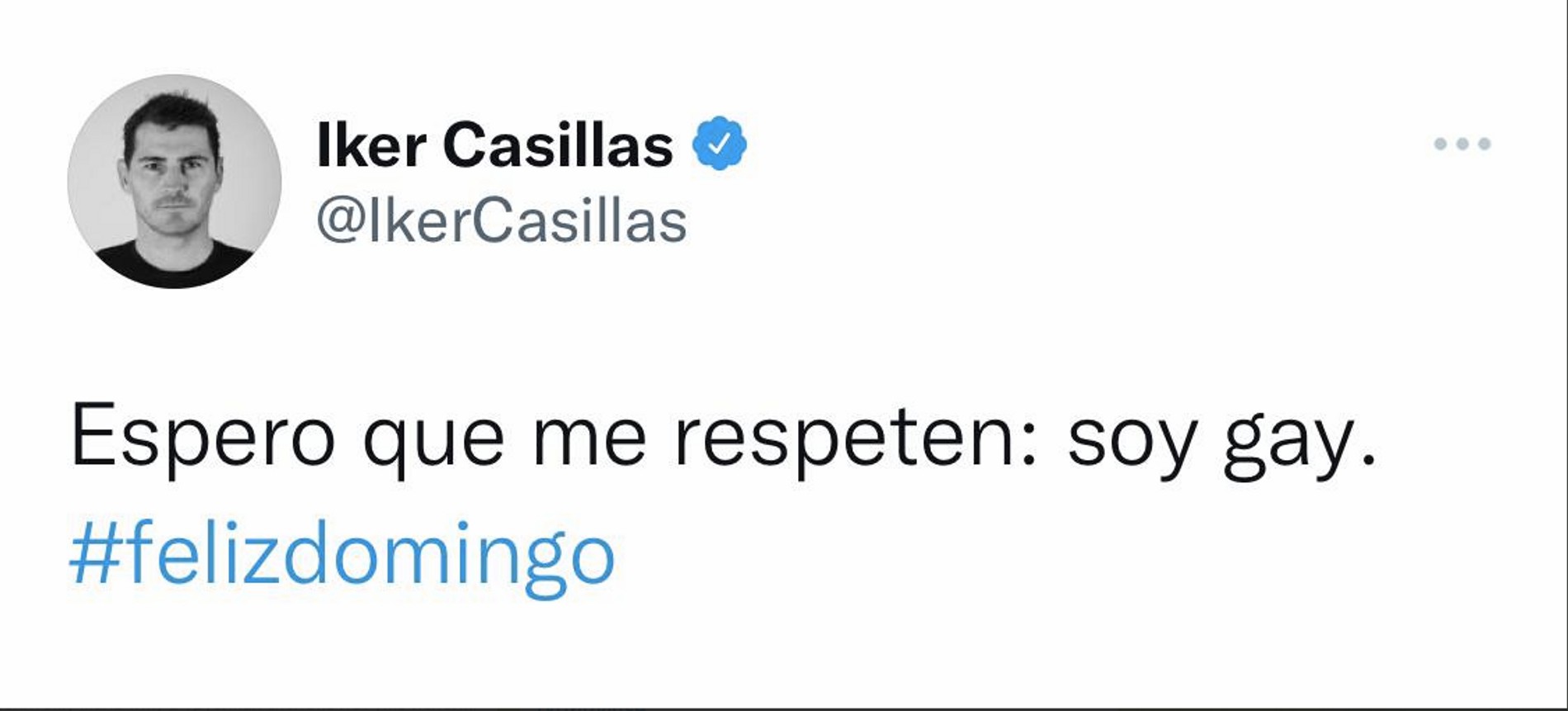 Первый твит Касильяса c признанием в гомосексуальности
Фото: Twitter