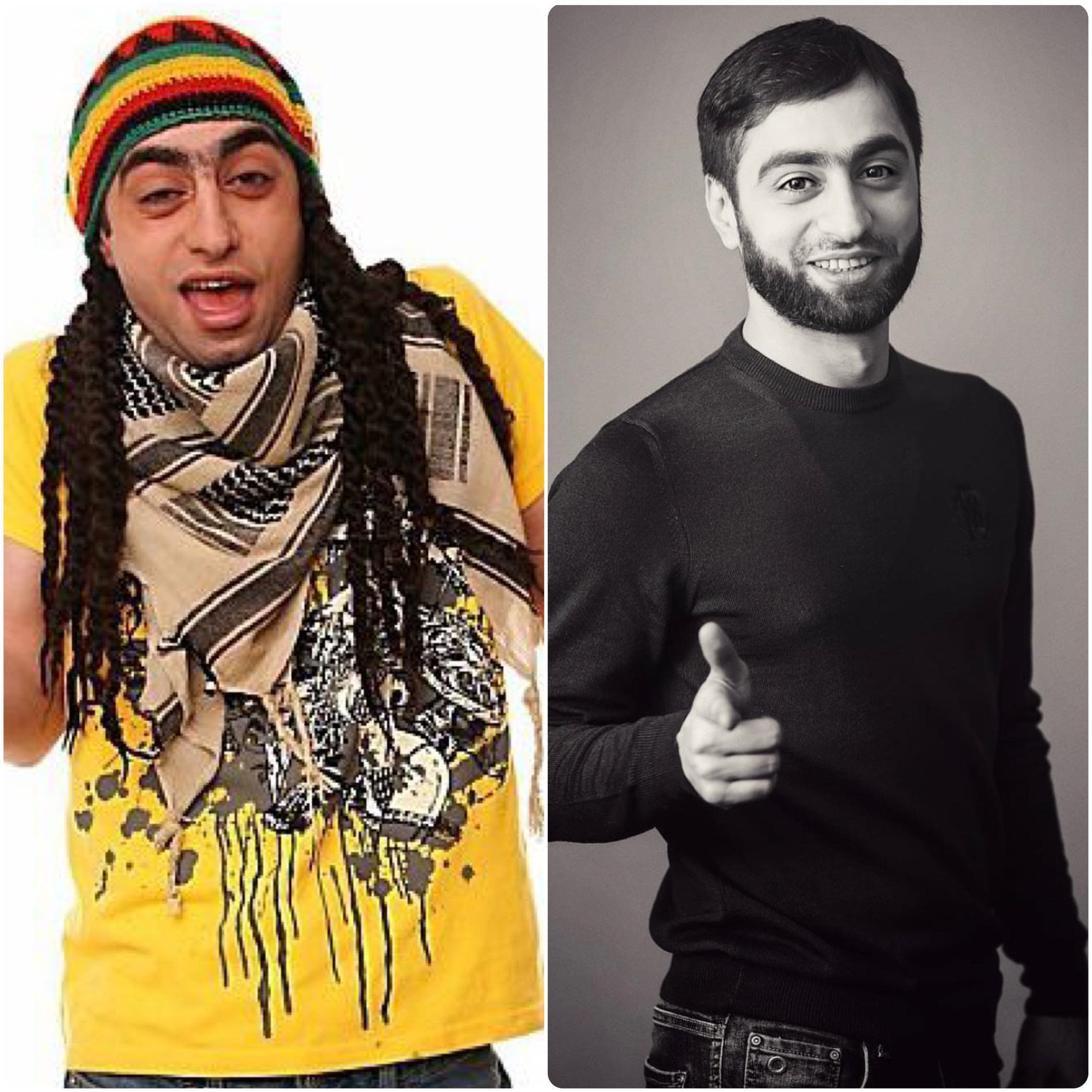 Аслан Бижоев тогда и сейчас. Фото: фан-группа шоу «Даешь молодежь!» ВКонтакте