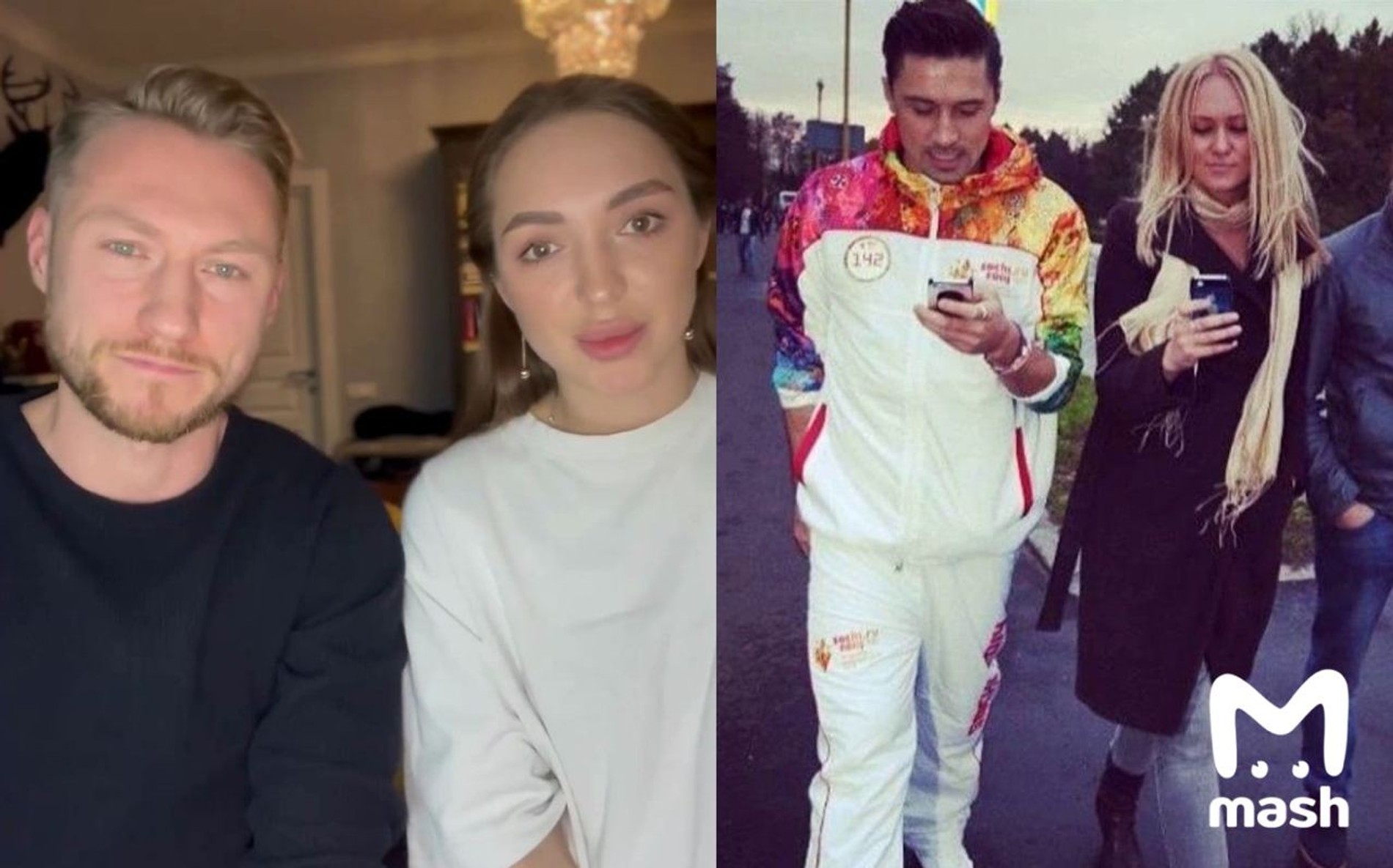 Паша Руденко и Арина Бережная (слева) поверили лже-продюсеру Димы Билана (справа} — а зря
Фото: Mash