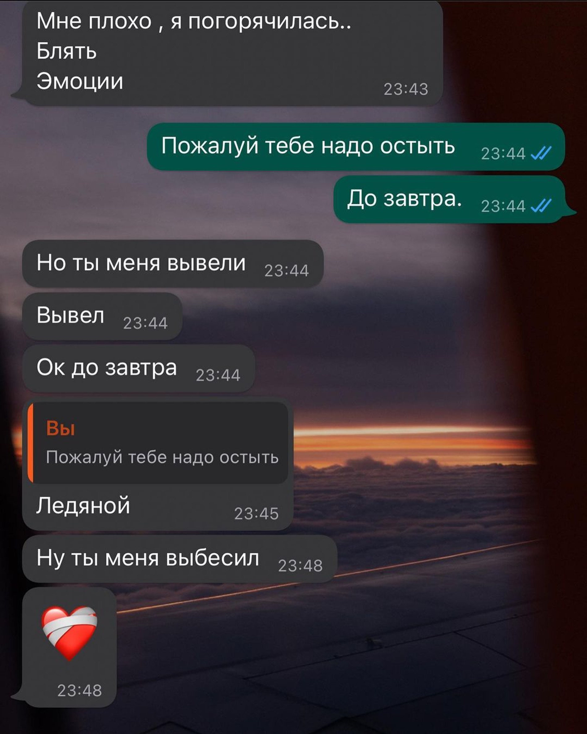 Фрагмент переписки
Фото: Инстаграм (запрещен в РФ)