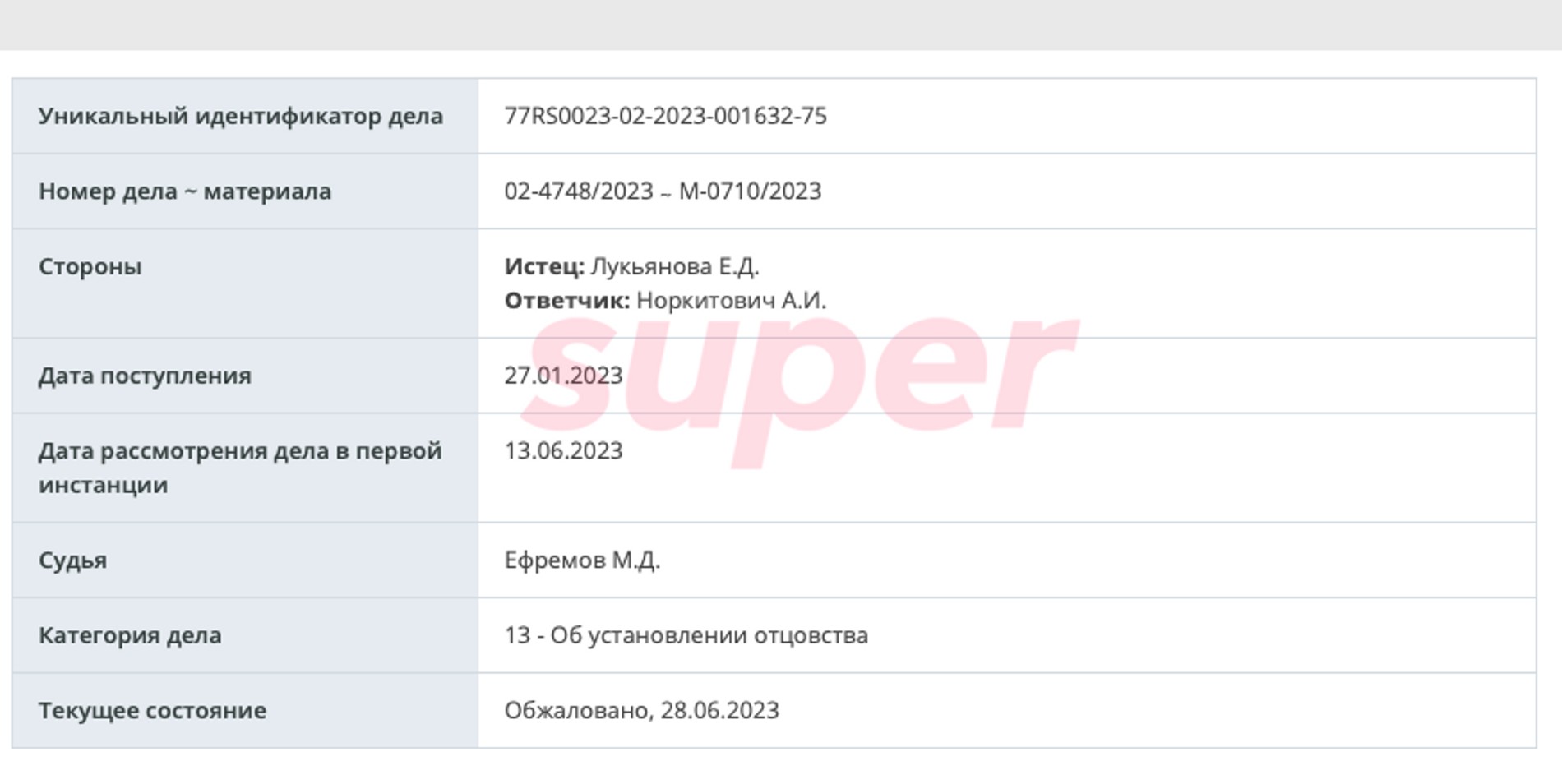 Екатерина Лукьянова подала в суд на Лешу Свика. Источник: Мосгорсуд