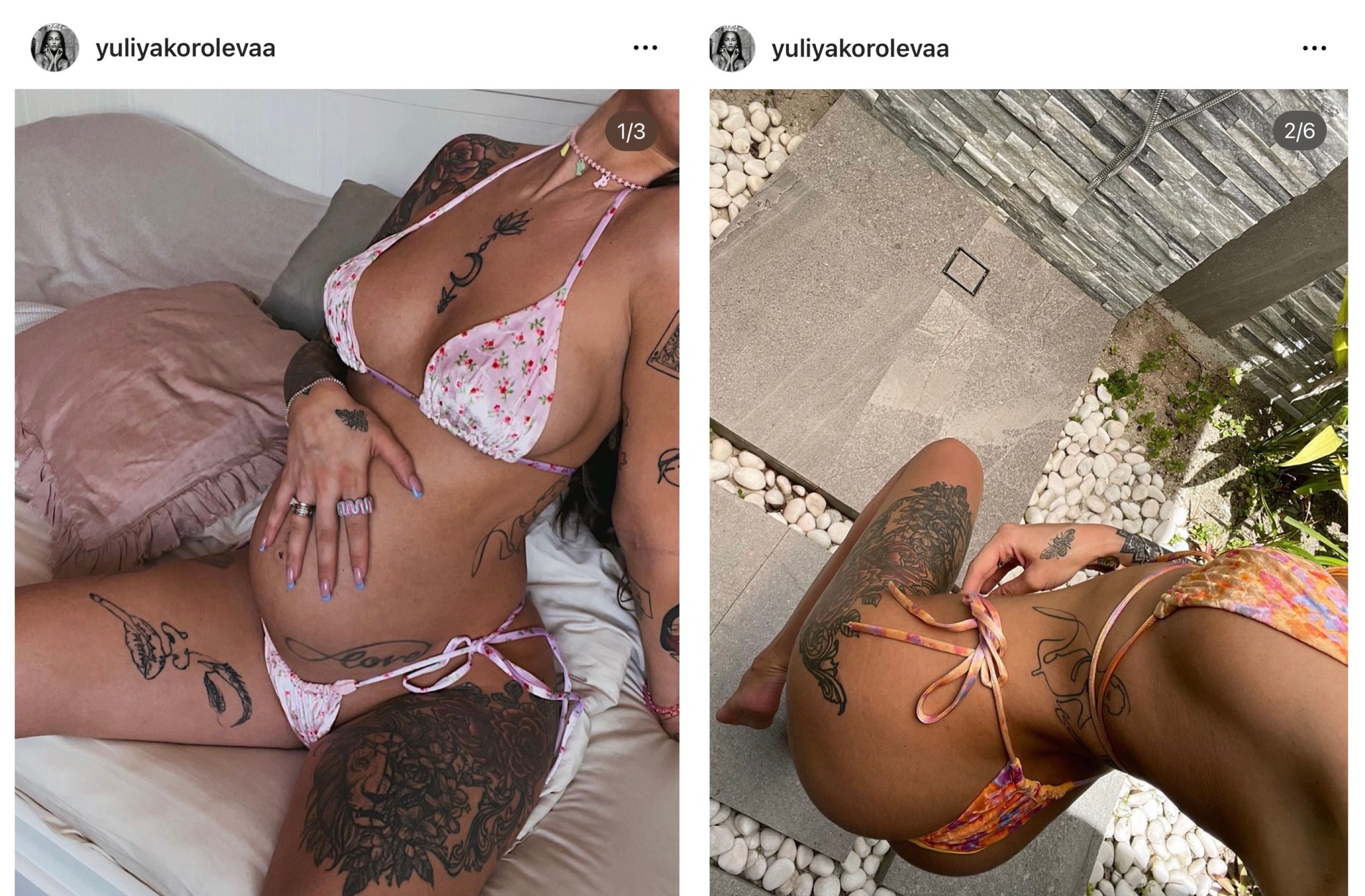 Публикации Юлии Королевой в Инстаграме (запрещен в РФ)