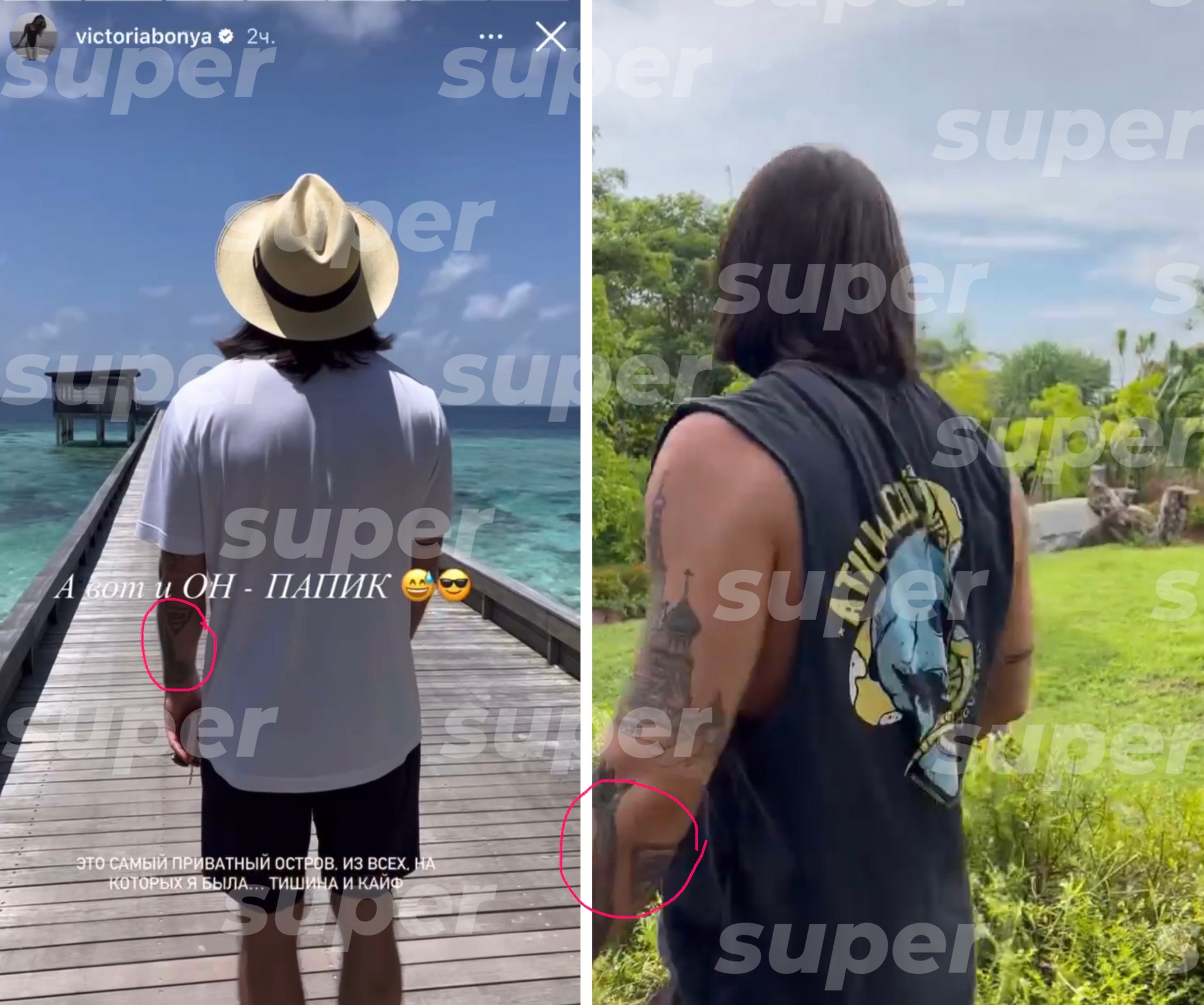 Слева — сторис Виктории Бони, справа — сторис Руслана Гасанова. Фото: Инстаграм (запрещен в РФ)