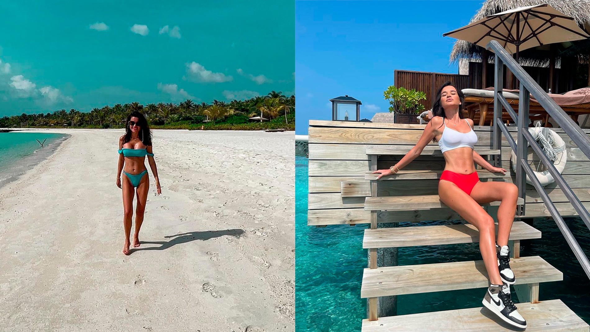 Впрочем, иногда ведущая позирует и в бикини с низкой талией. Фото: Инстаграм* @borodylia