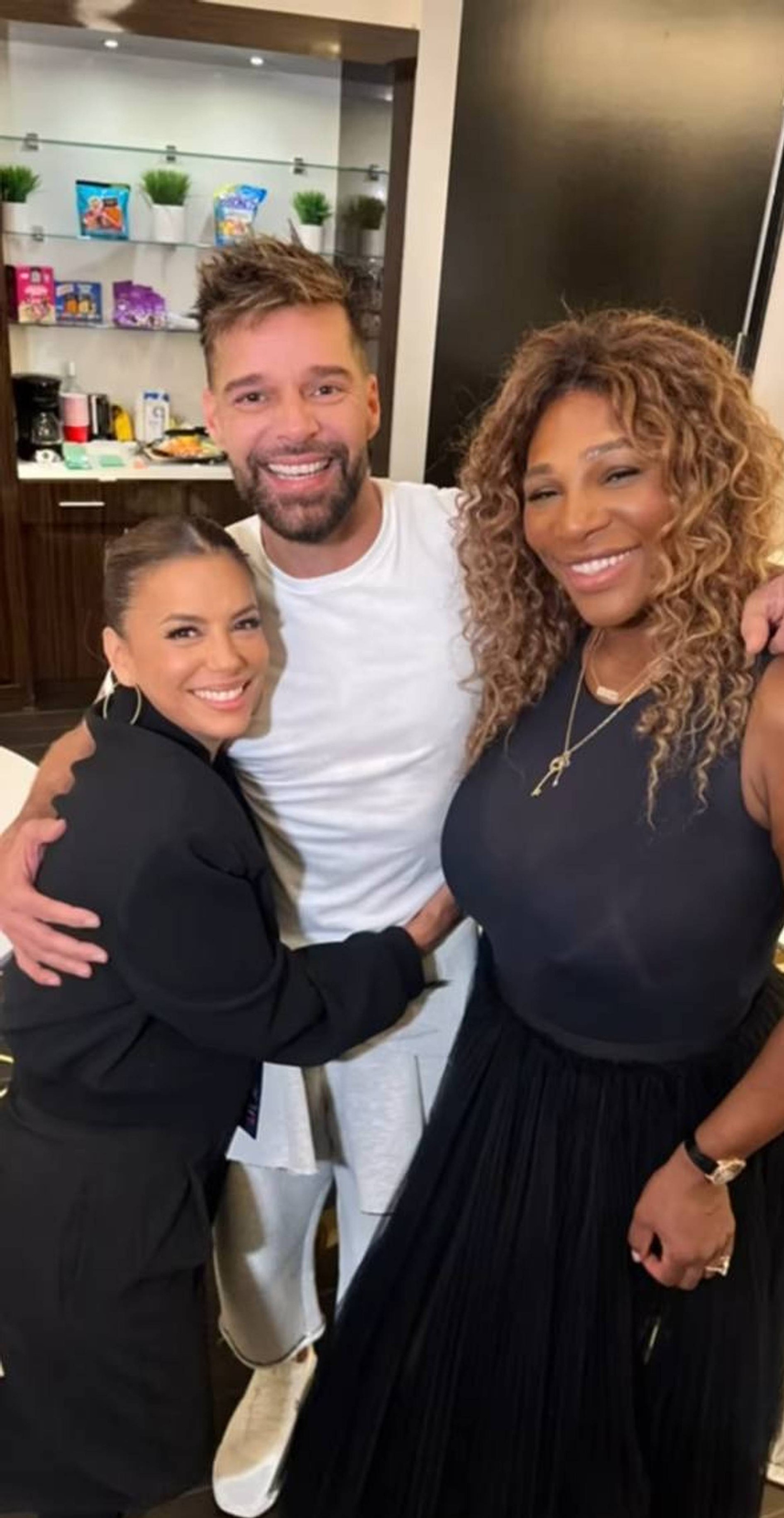 Ева Лонгория, Рики Мартин и Серена Уильямс. Фото: Инстаграм* @serenawilliams