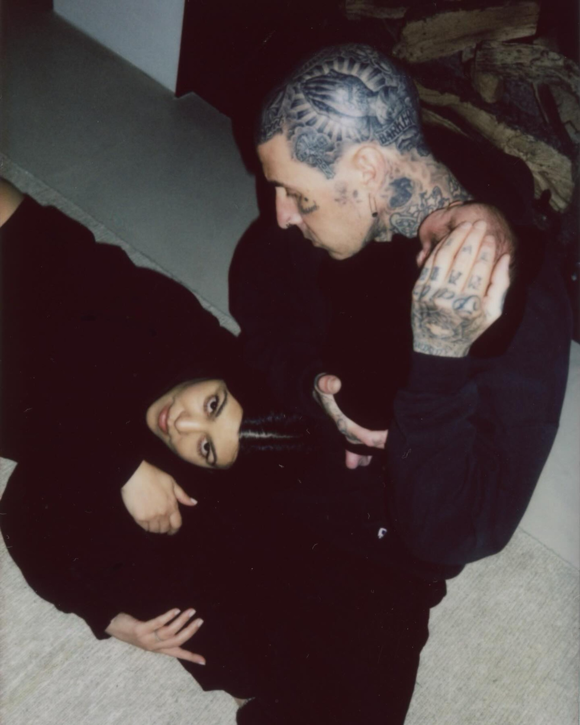 Трэвис Баркер, Кортни Кардашьян их сын Рокки. Фото: Инстаграм* @kourtneykardash