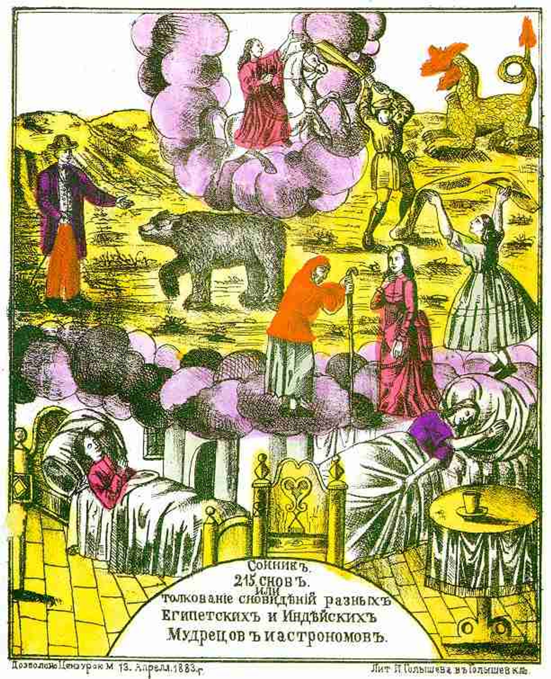 Обложка русскоязычного сонника 1883 года. Источник: Wiki
