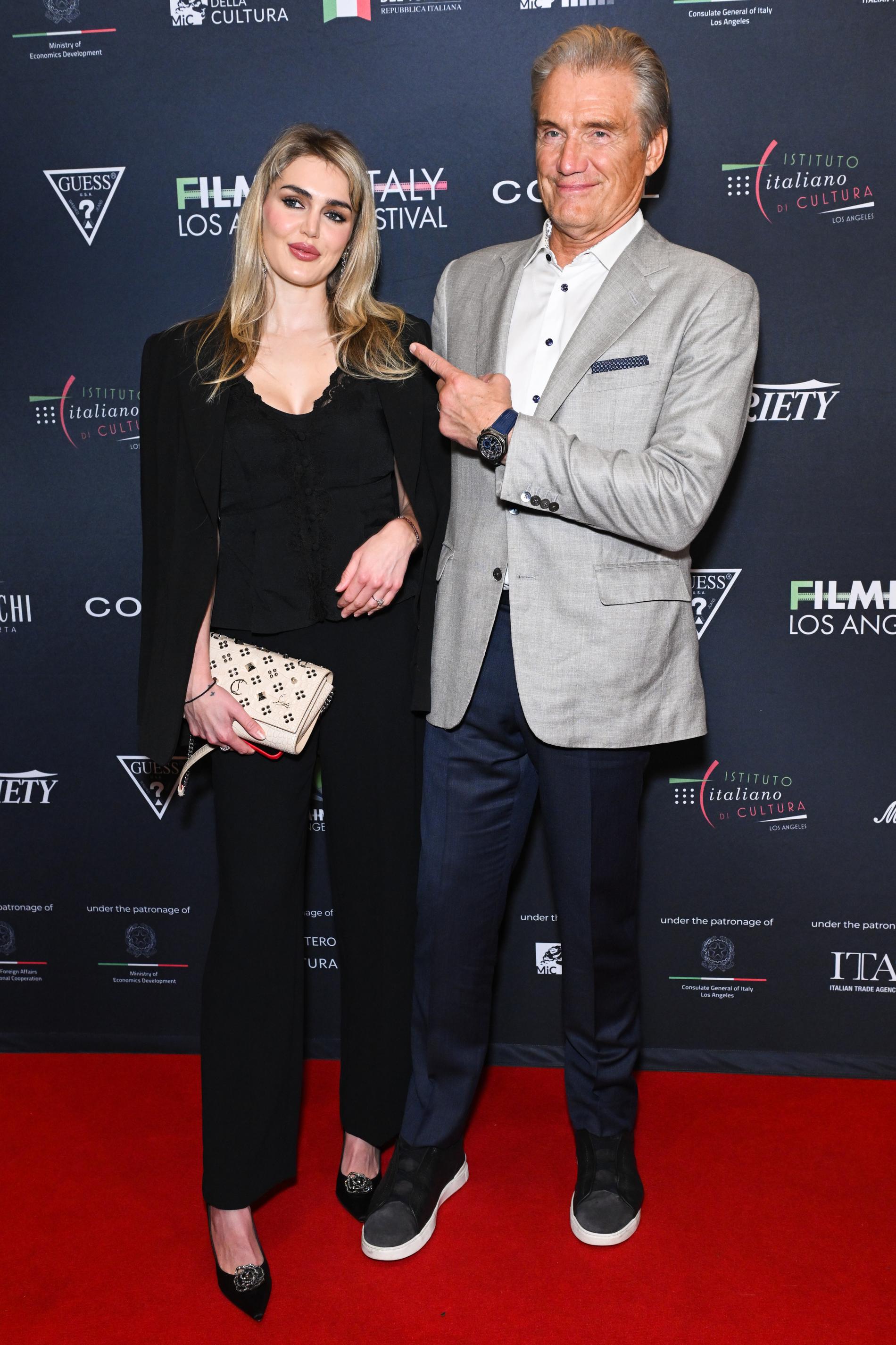 Эмма Крокдал и Дольф Лундгрен. Фото: Getty Images