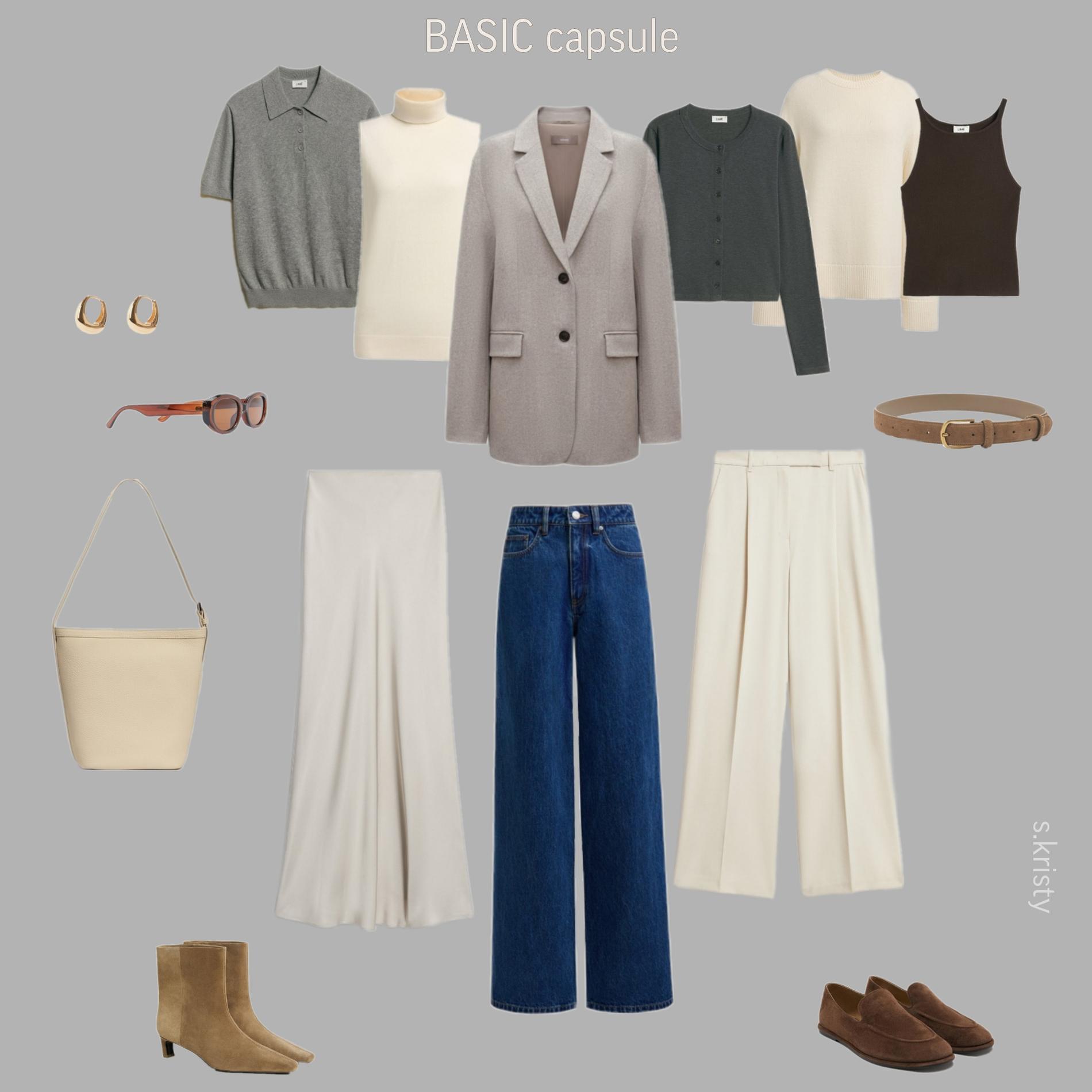 Базовый гардероб 2025. Коллаж: Кристина Мартюхина, архивы пресс-служб