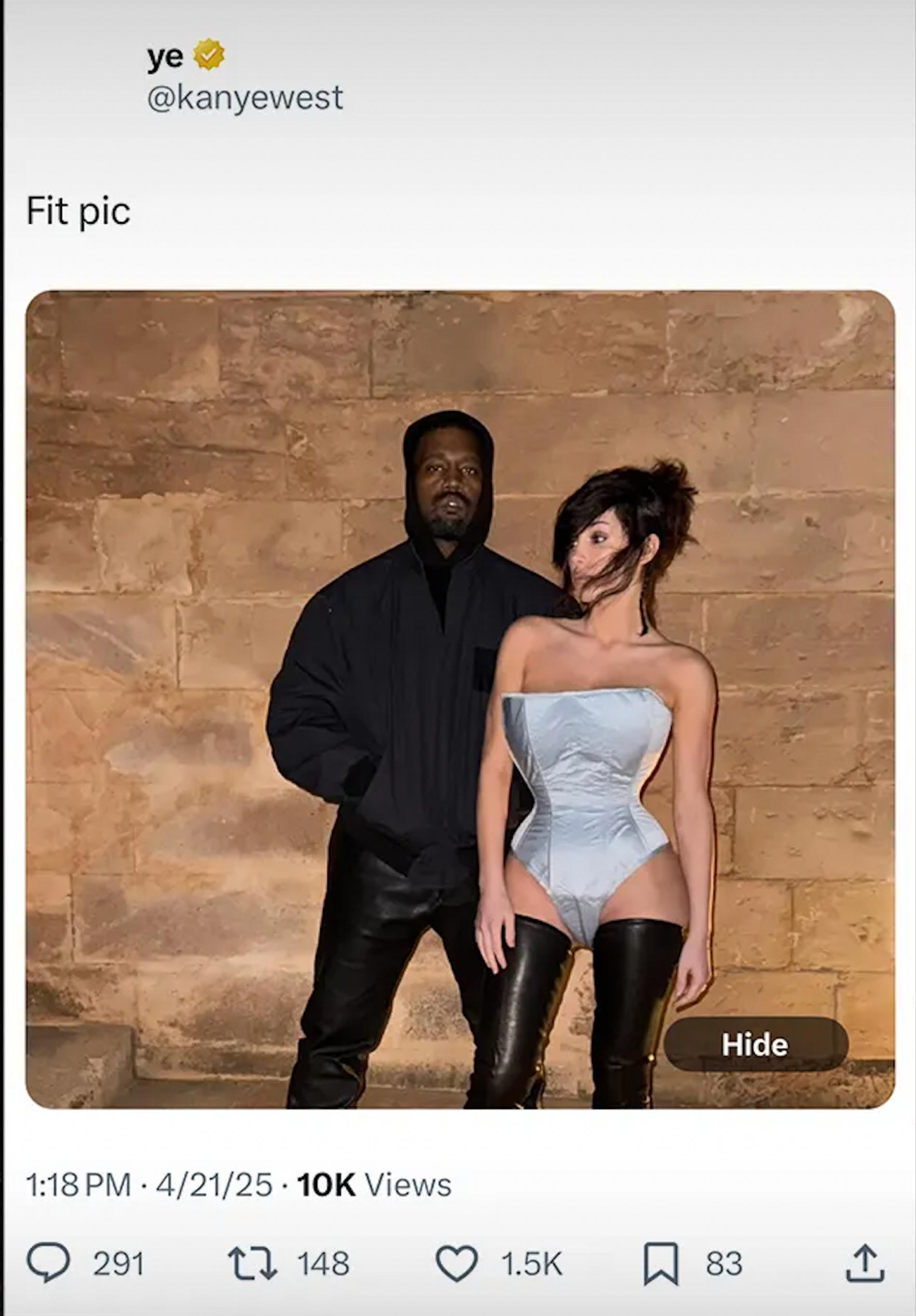 Скрин: X @kanyewest