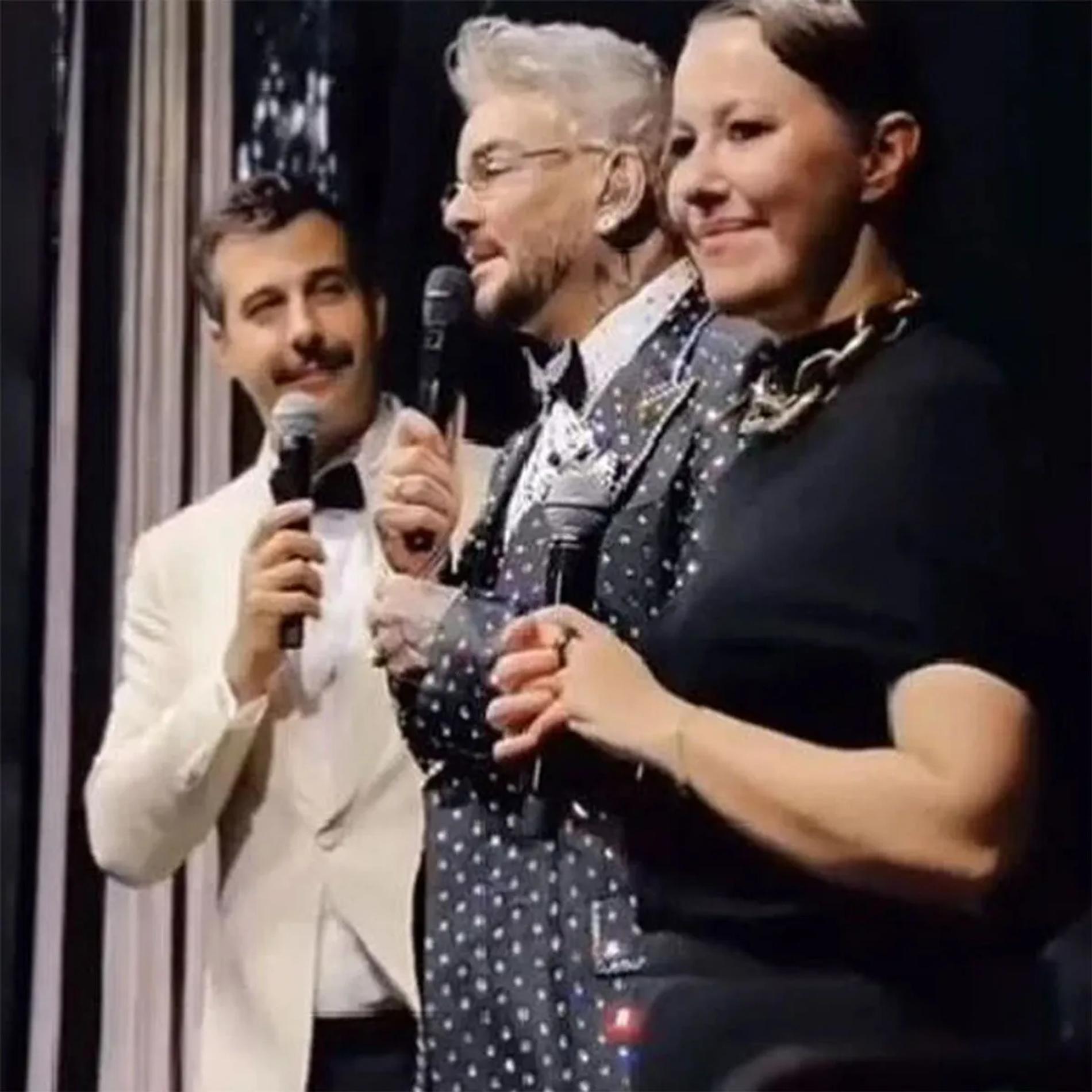 Иван Урган, Филипп Киркоров, Ксения Собчак на свадьбе в Узбекистане. Скрин: Teleprogramma.pro