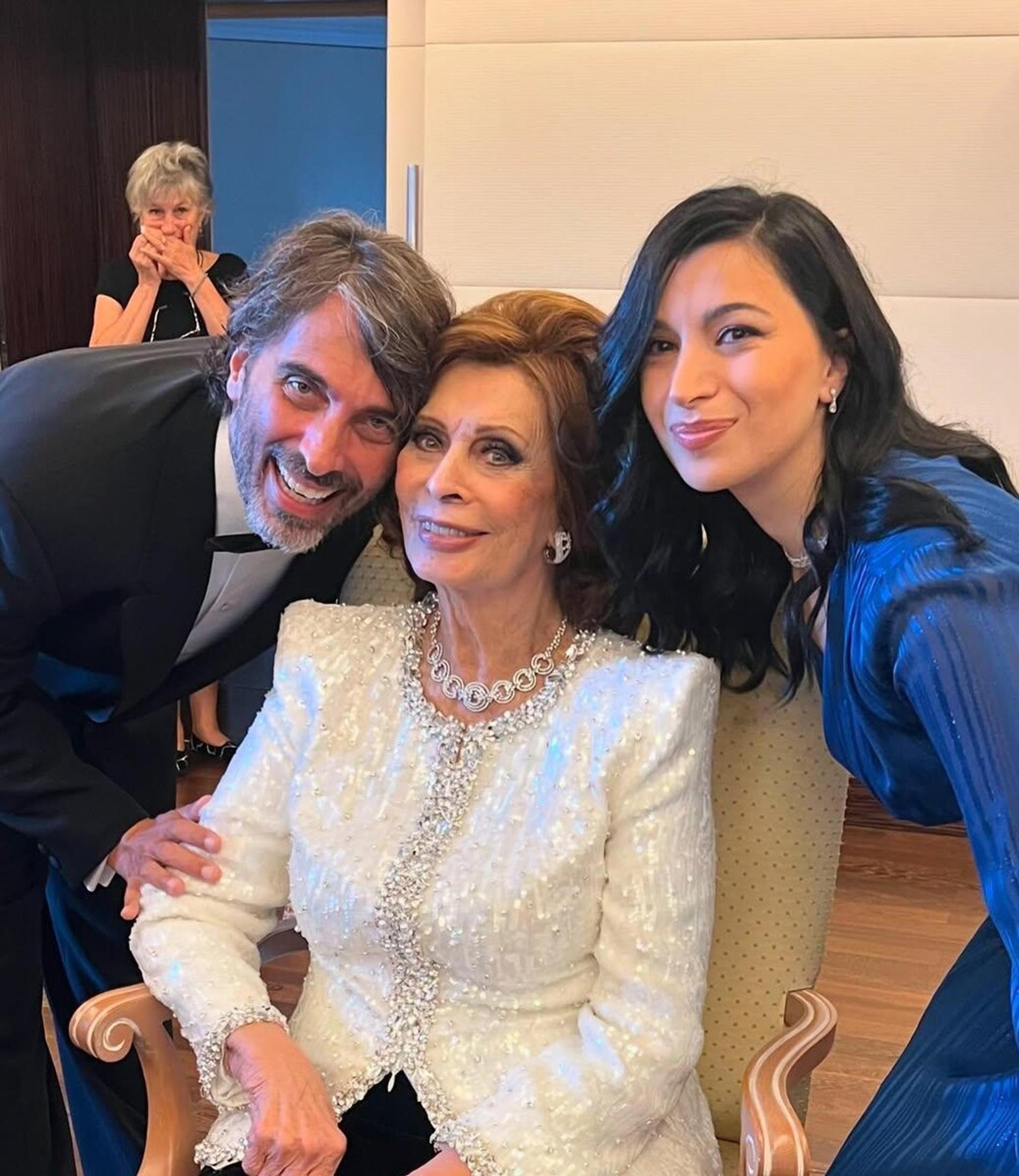 Карло Понти, Софи Лорен и Мариам Шарманашвили. Фото: Инстаграм (запрещён в РФ)