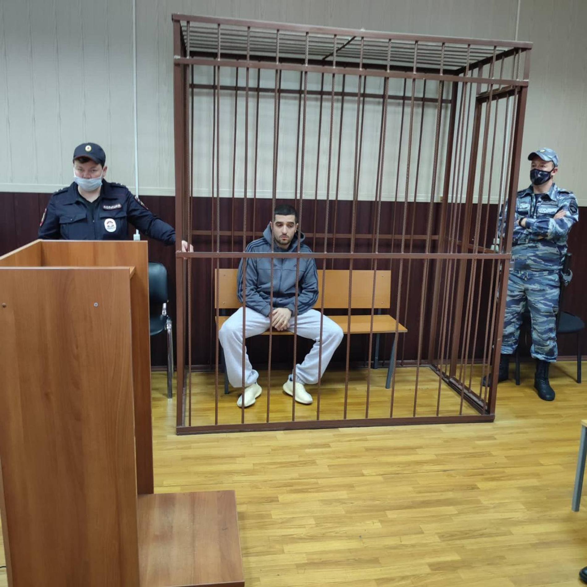 Эдгар Эвоян во время судебного заседания. Фото: телеграм-канал судов общей юрисдикции города Москвы