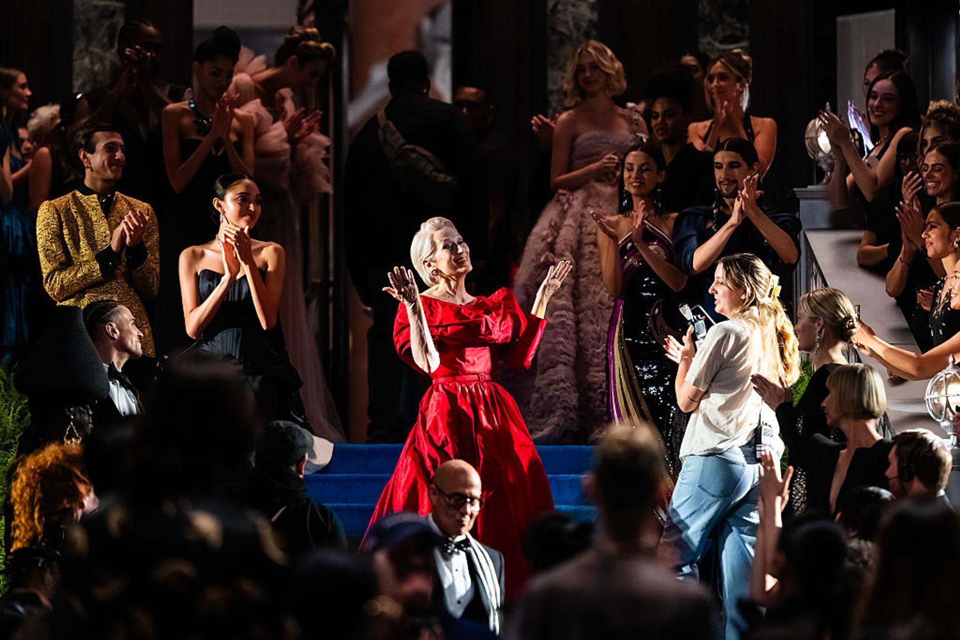 Мэрил Стрип на съёмках фильма «Дьявол носит Prada 2». Фото: Getty Images